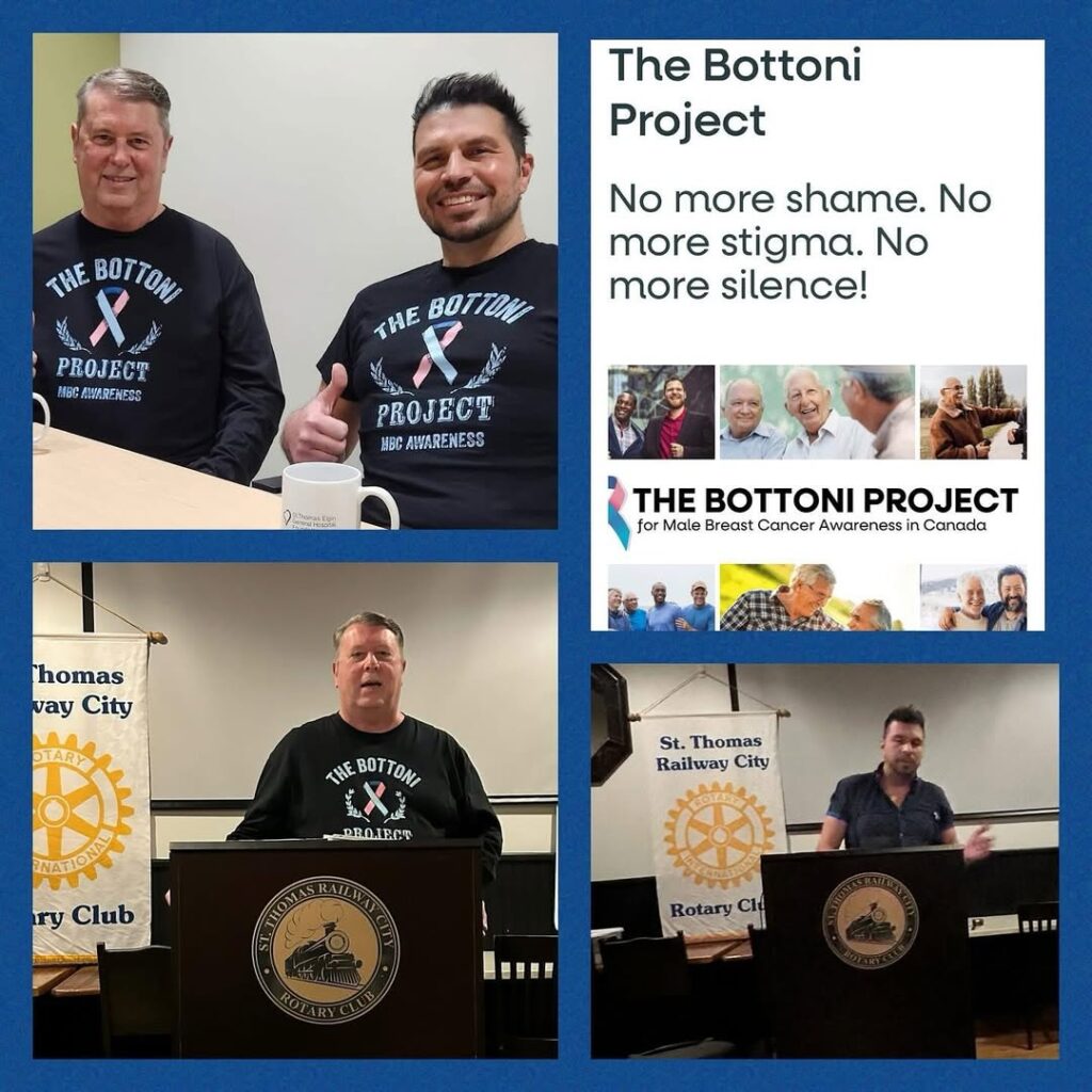 Railway City Rotary is pleased to contribute $500 to The Bottoni Project. Supporting men’s health by creating awareness of male breast cancer and the importance of men doing regular self checks.